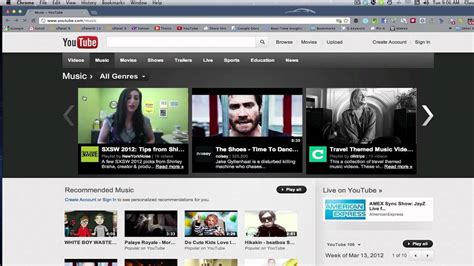 youtube search and browse.